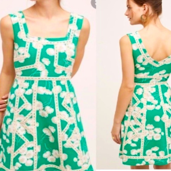 NWT Maeve green boho Emma floral dress size 12